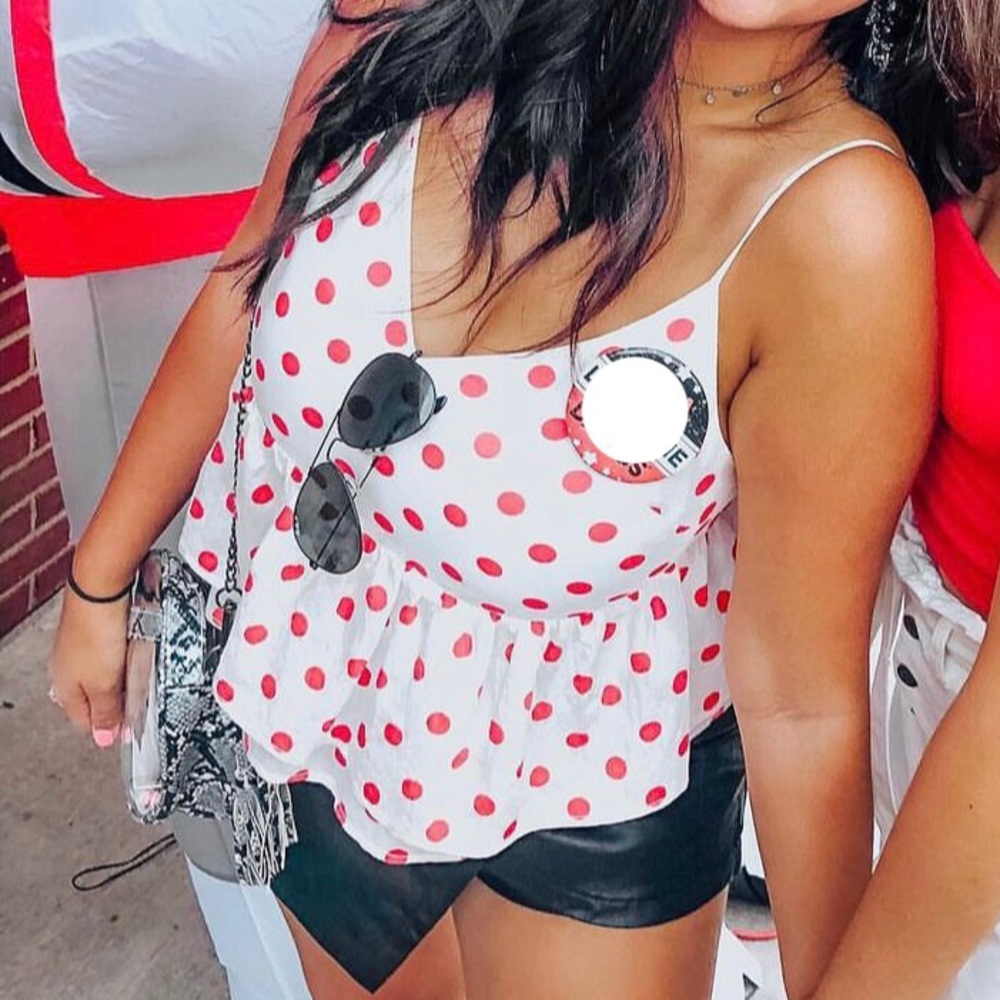 Red Polka Dot Tank